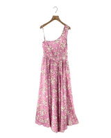 Vestido satinado print flores