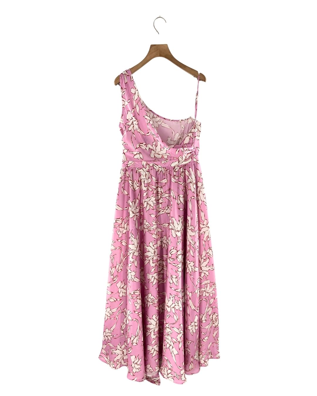 Vestido satinado print flores