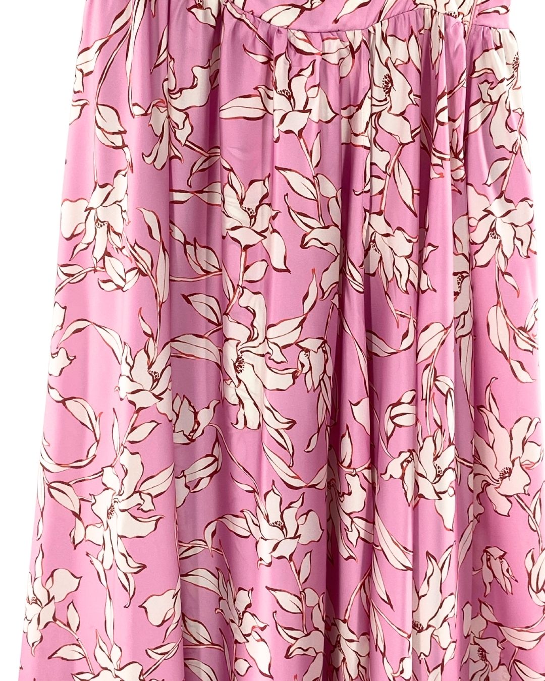 Vestido satinado print flores