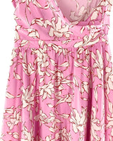 Vestido satinado print flores