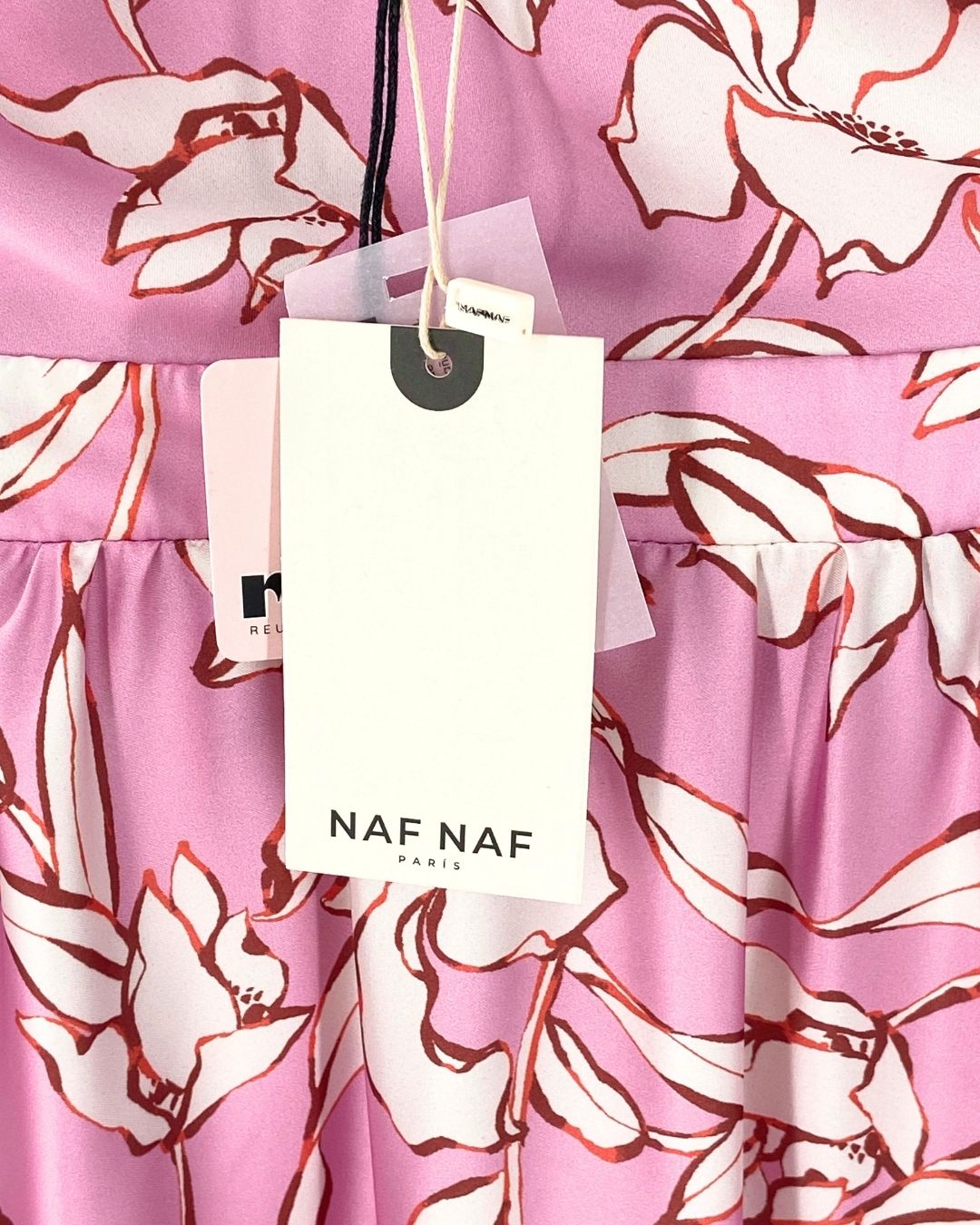 Vestido satinado print flores