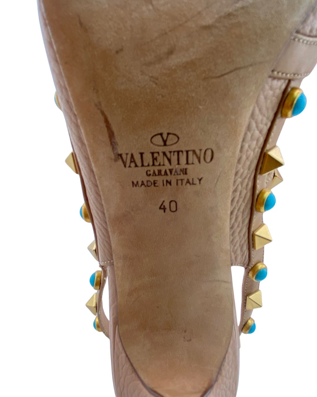 Stilettos Rockstud de cuero