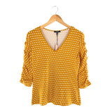 Blusa mangas 3/4 encauchadas