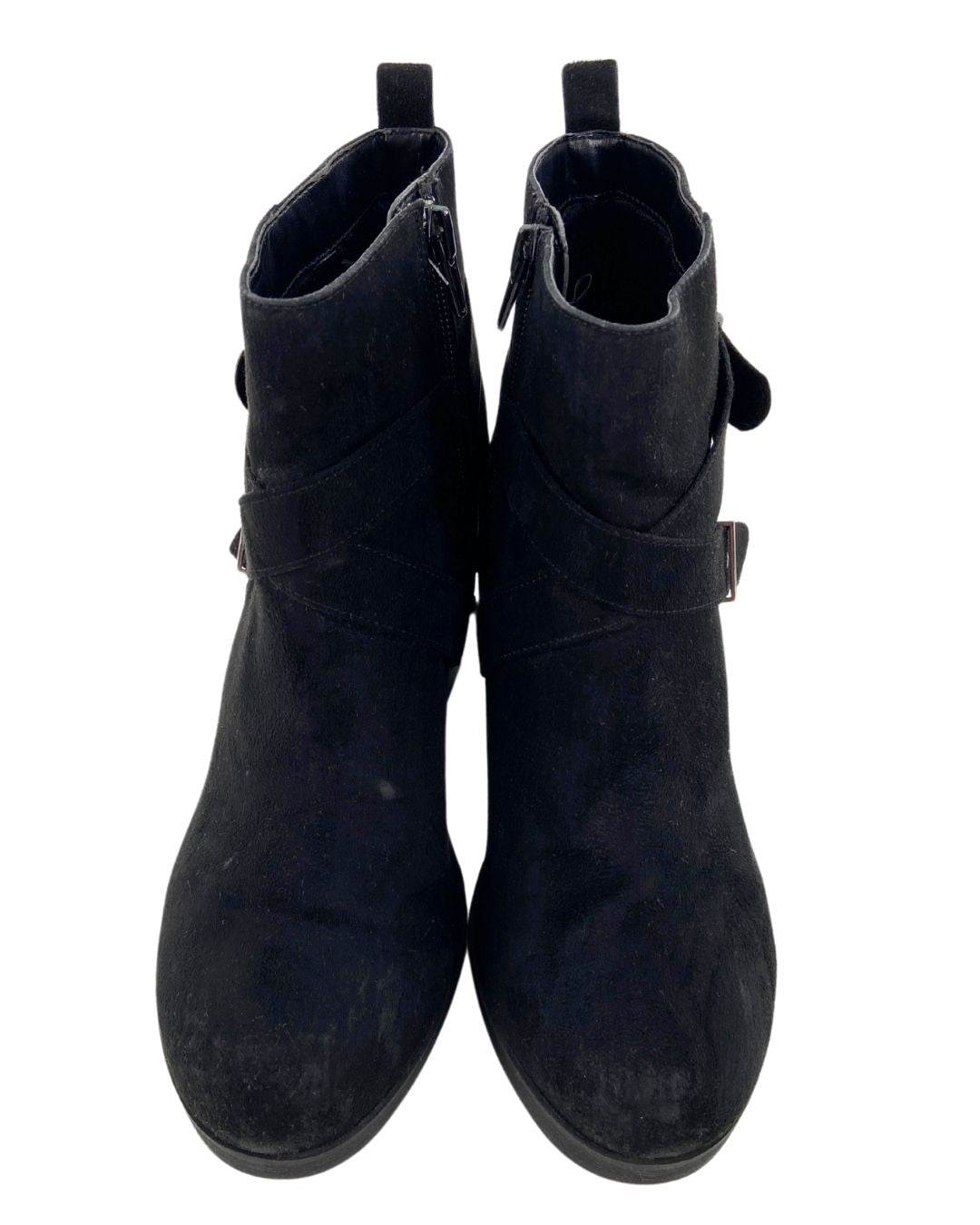 Botines tacón medio en gamuza