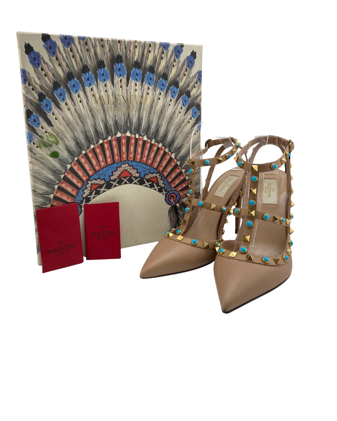 Stilettos Rockstud de cuero