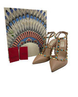 Stilettos Rockstud de cuero