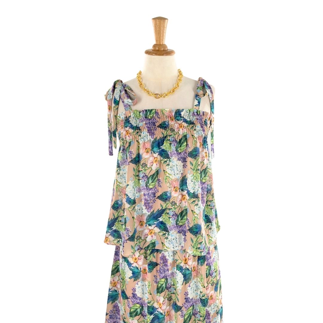 Set: Blusa tiras anudadas