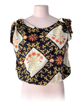 Blusa anudada en hombros print