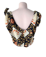 Blusa anudada en hombros print