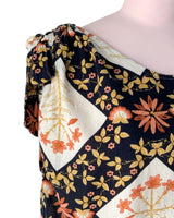 Blusa anudada en hombros print