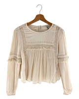 Blusa manga larga con encaje