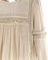 Blusa manga larga con encaje