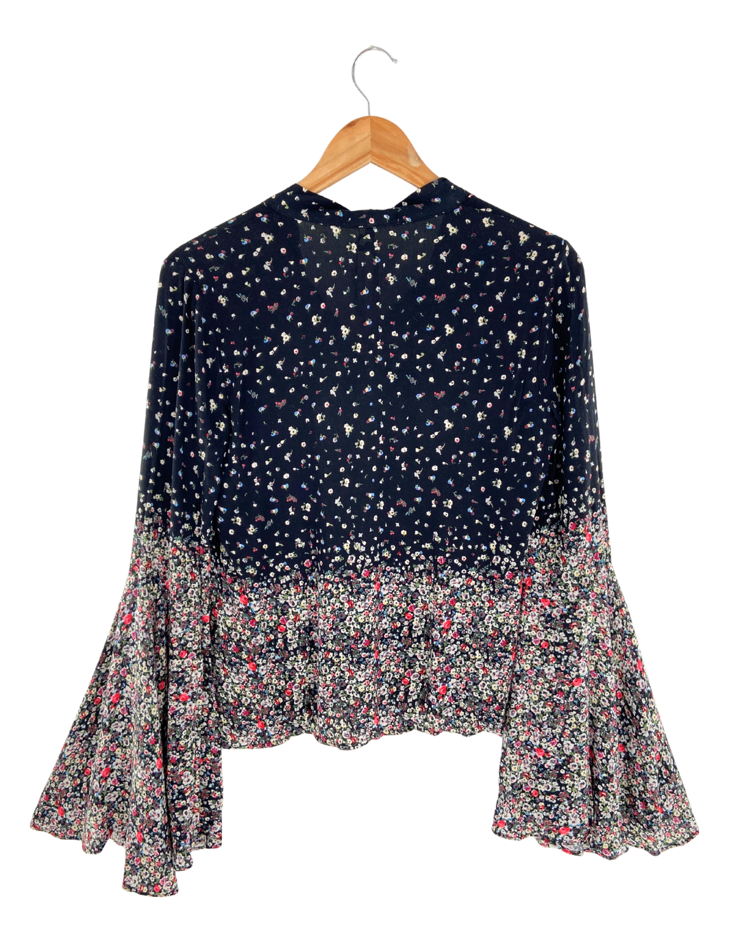 Blusa manga campana print