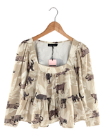 Blusa manga larga print