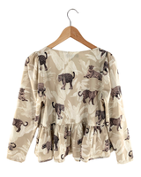 Blusa manga larga print