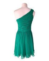 Vestido drapeado falda amplia