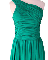 Vestido drapeado falda amplia