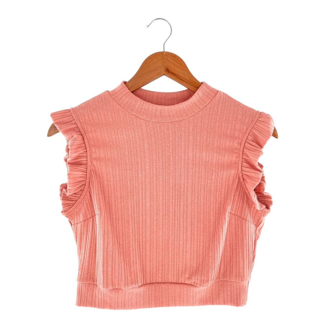 Blusa sleeveless en canalé