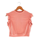 Blusa sleeveless en canalé