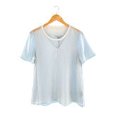 Blusa manga corta satinada