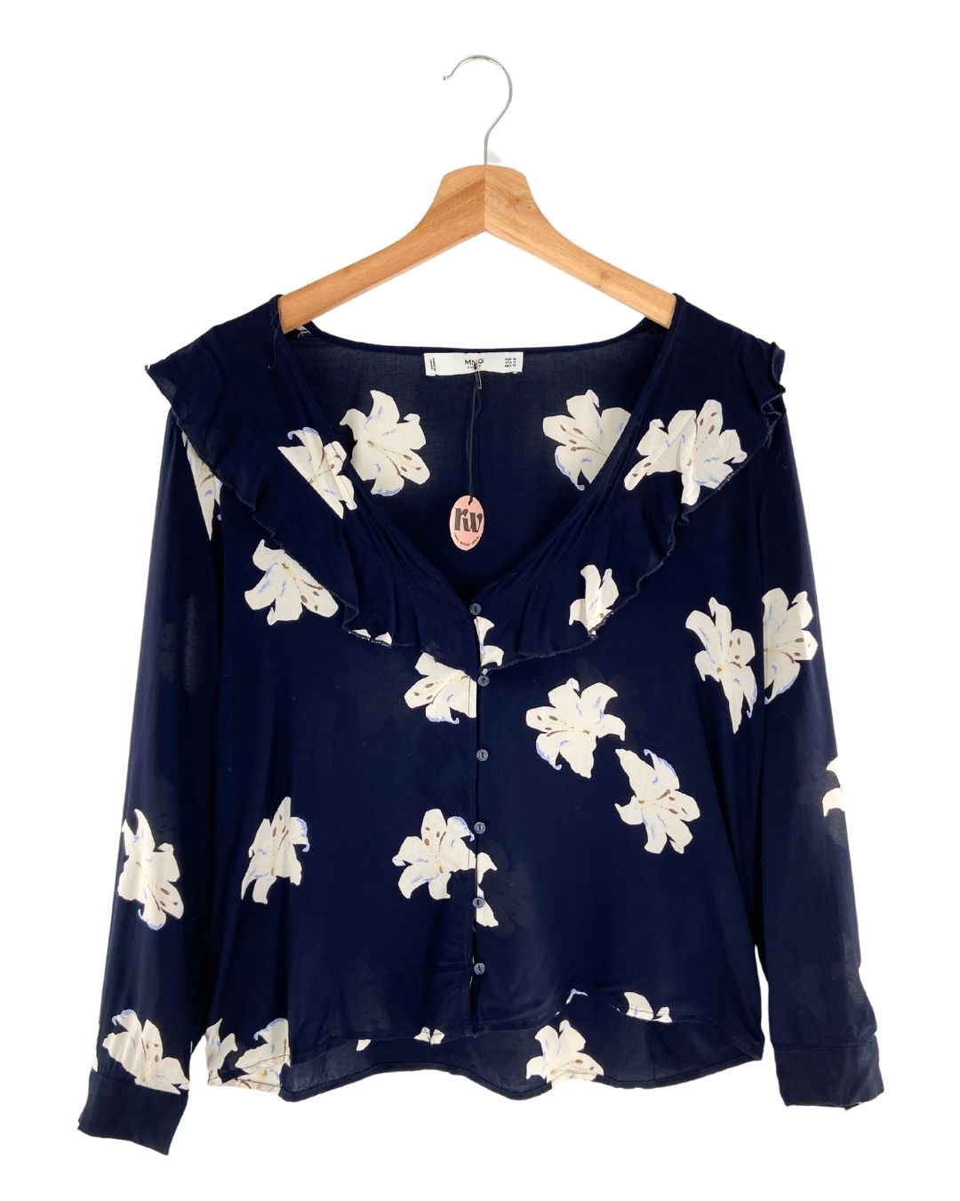 Blusa manga larga con vuelo