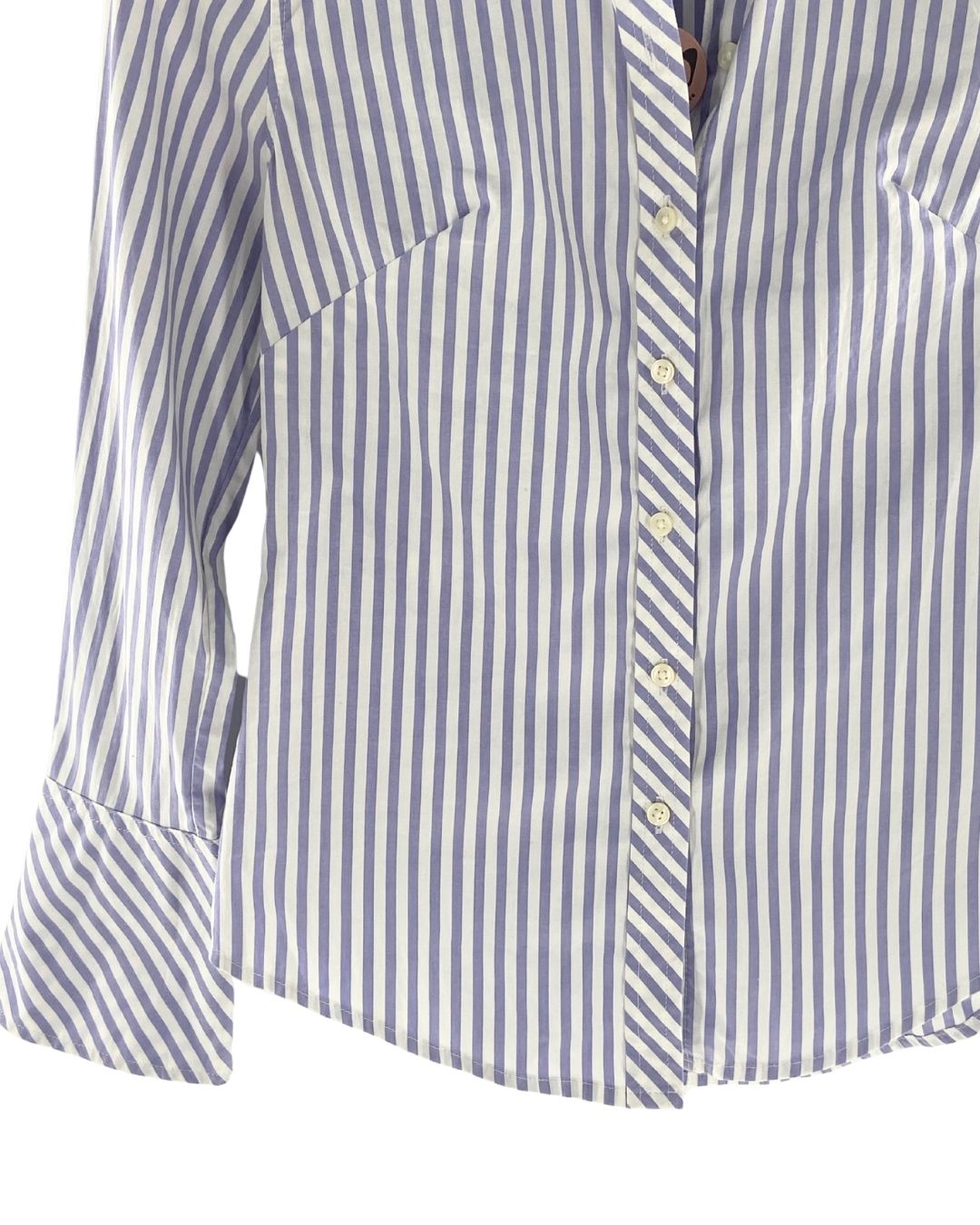 Camisa fit manga larga a rayas