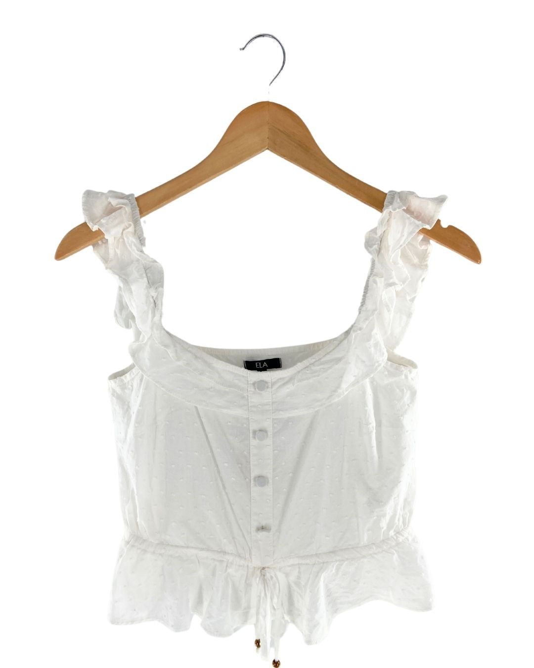 Blusa crop de tiras en plumetí