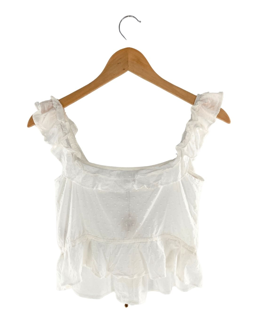 Blusa crop de tiras en plumetí