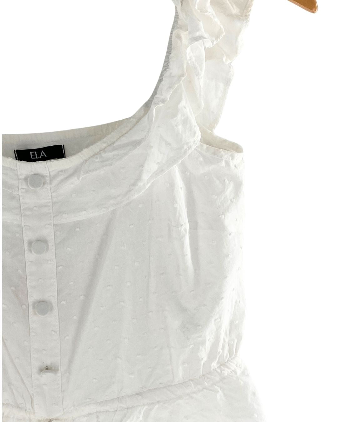 Blusa crop de tiras en plumetí