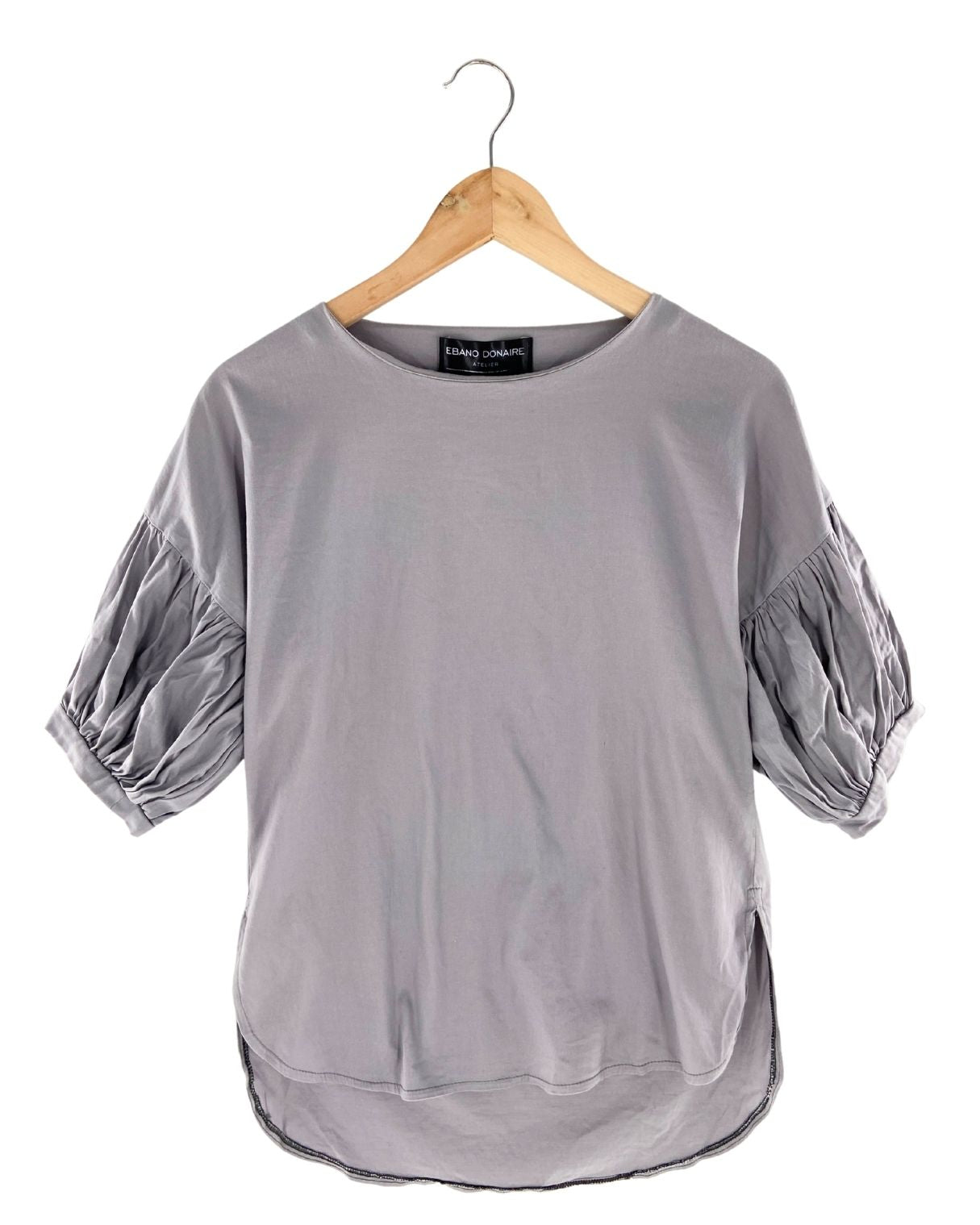 Blusa high and low manga corta