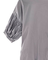 Blusa high and low manga corta