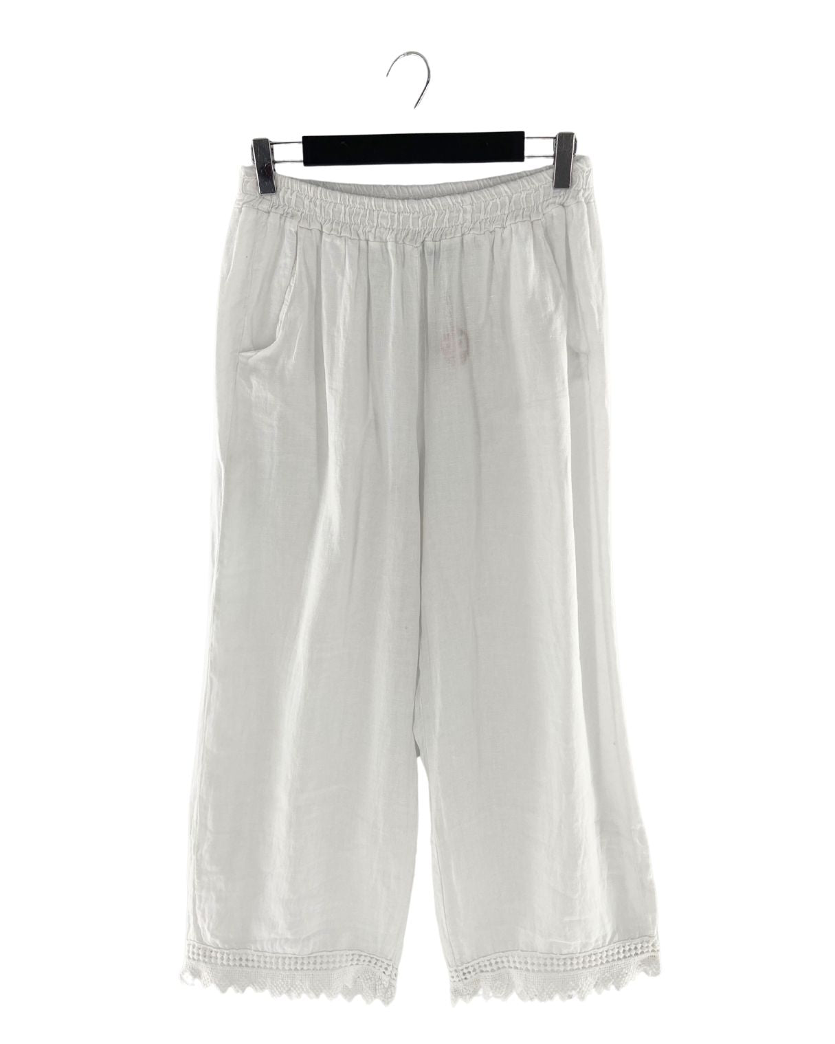 Pantalón en lino con bolillo
