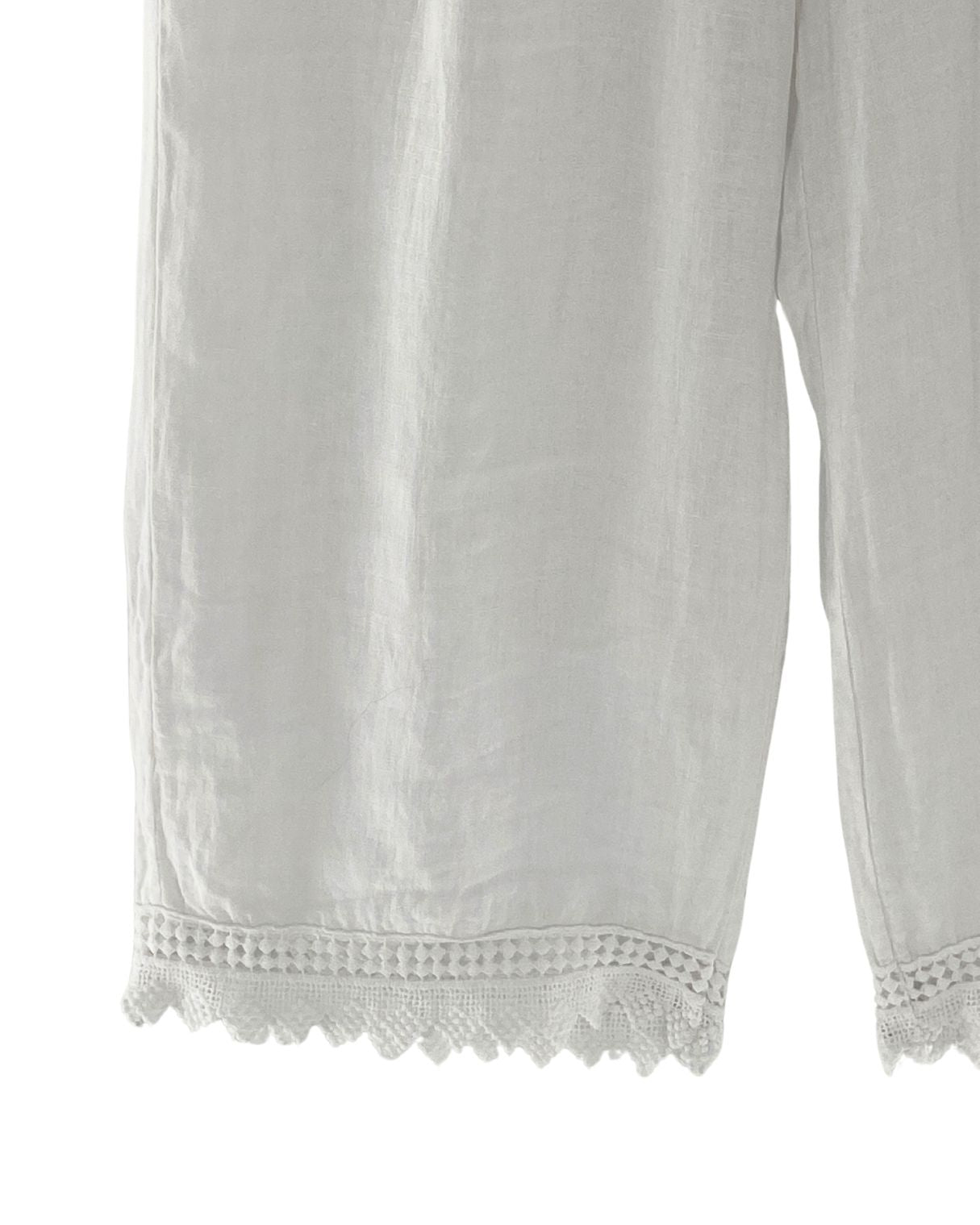 Pantalón en lino con bolillo