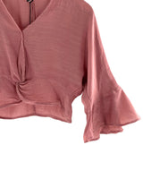 Blusa crop manga larga
