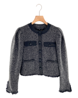 Chaqueta tweed con detalles