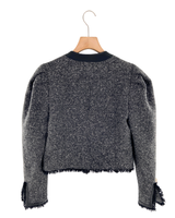 Chaqueta tweed con detalles