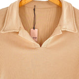 Top manga corta cuello V