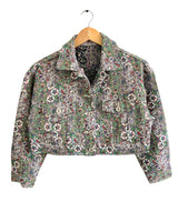 Chaqueta crop en Jacquard