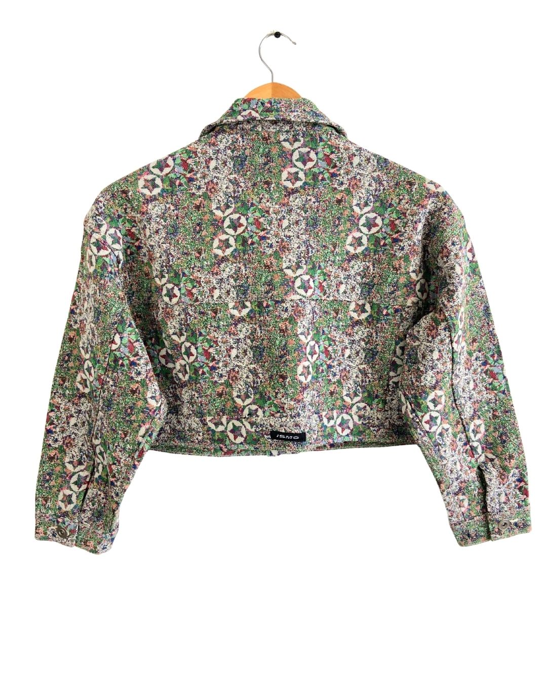 Chaqueta crop en Jacquard
