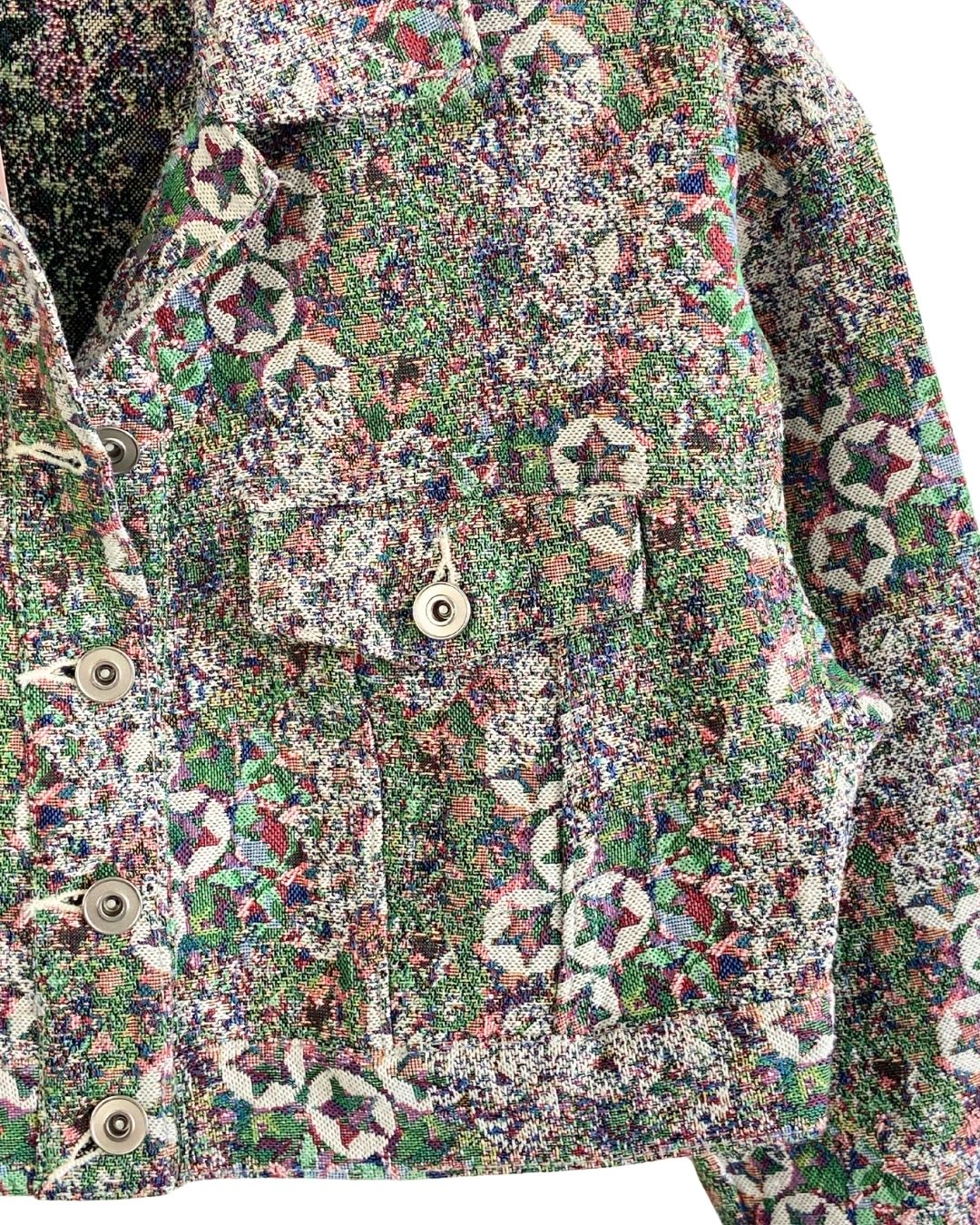 Chaqueta crop en Jacquard