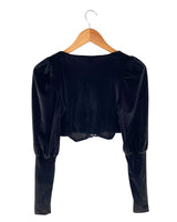 Blusa crop manga larga