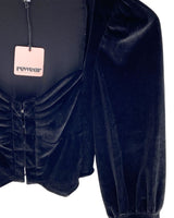 Blusa crop manga larga