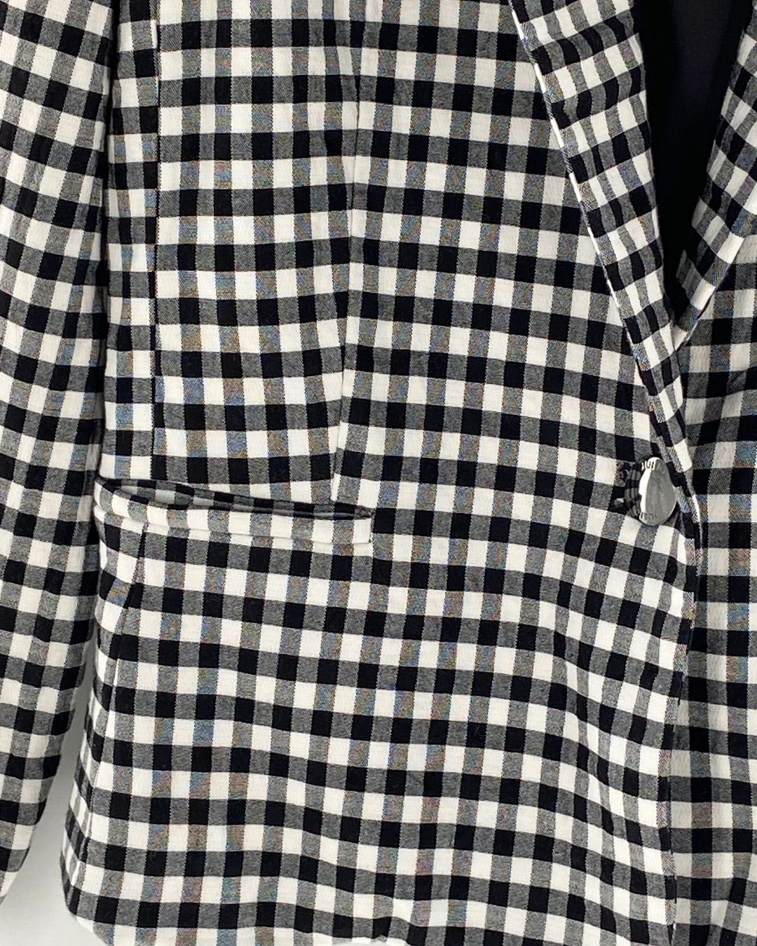 Blazer un botón print vichy