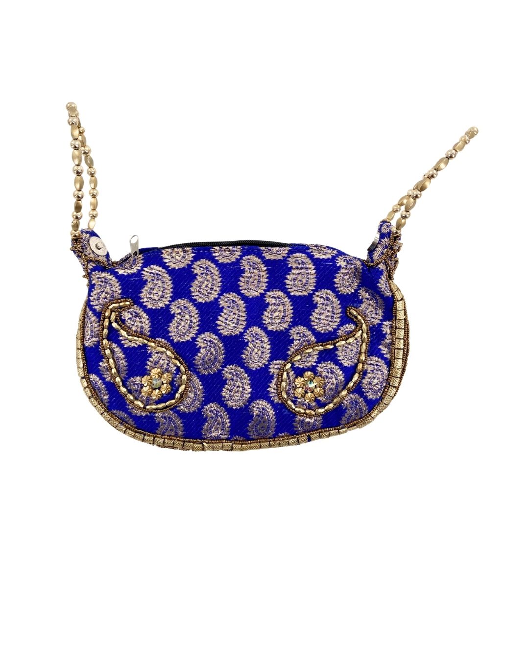 Handbag con paisley bordados