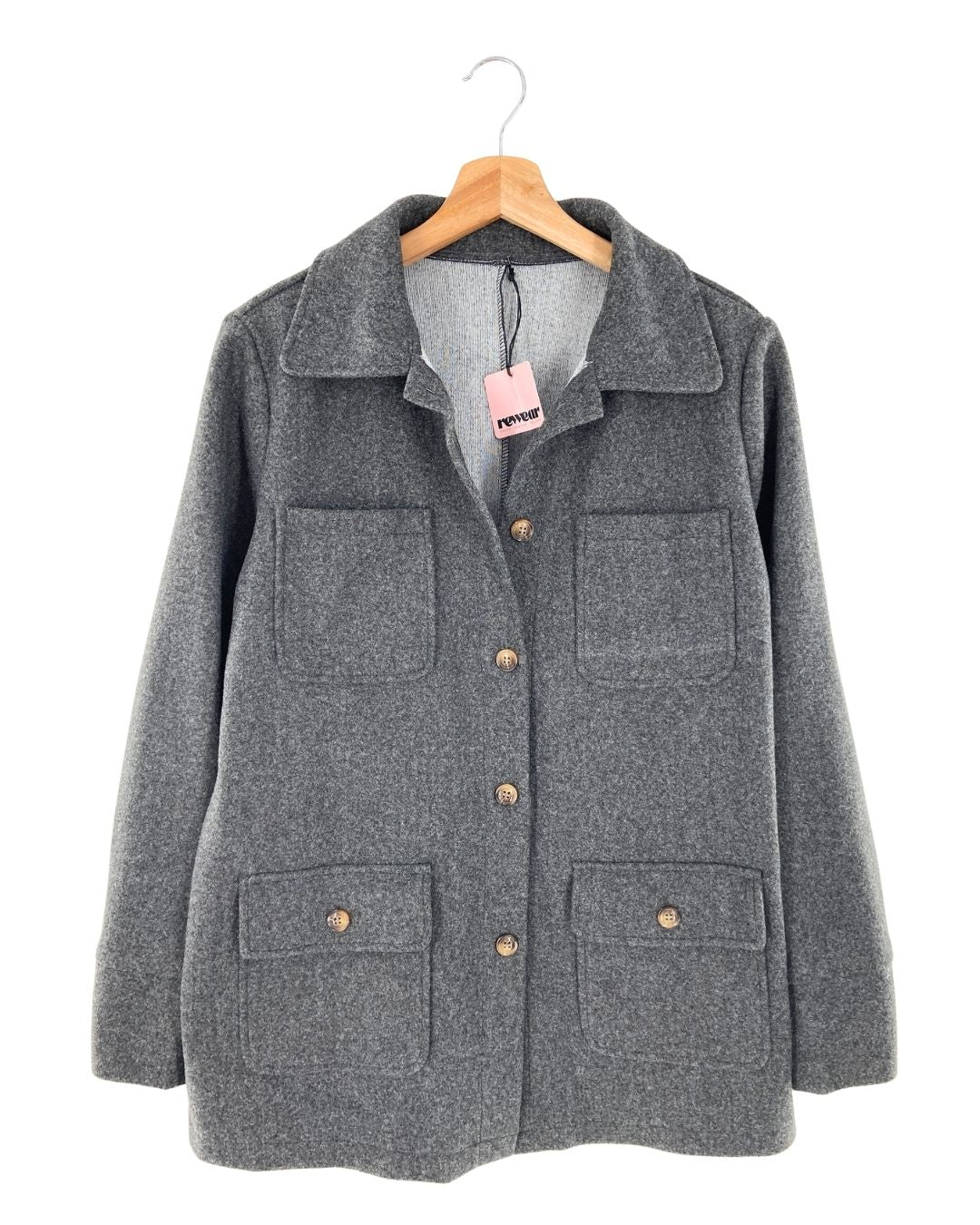 Chaqueta abotonada en paño