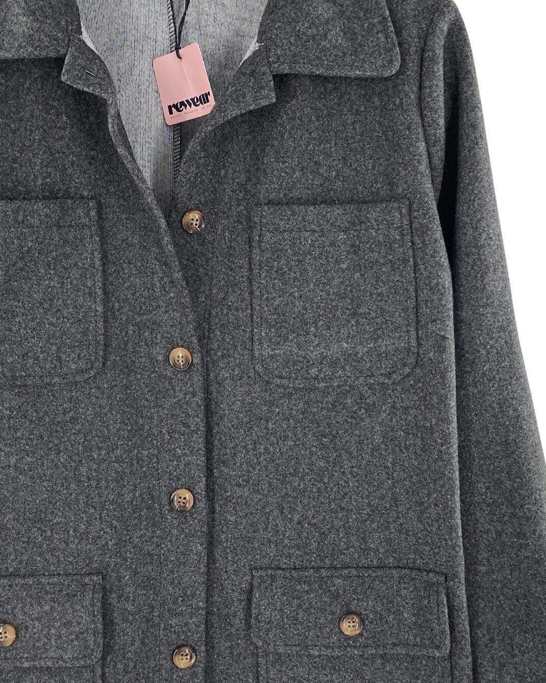 Chaqueta abotonada en paño