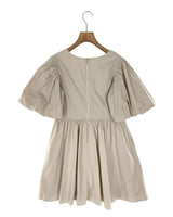 Vestido midi manga globo