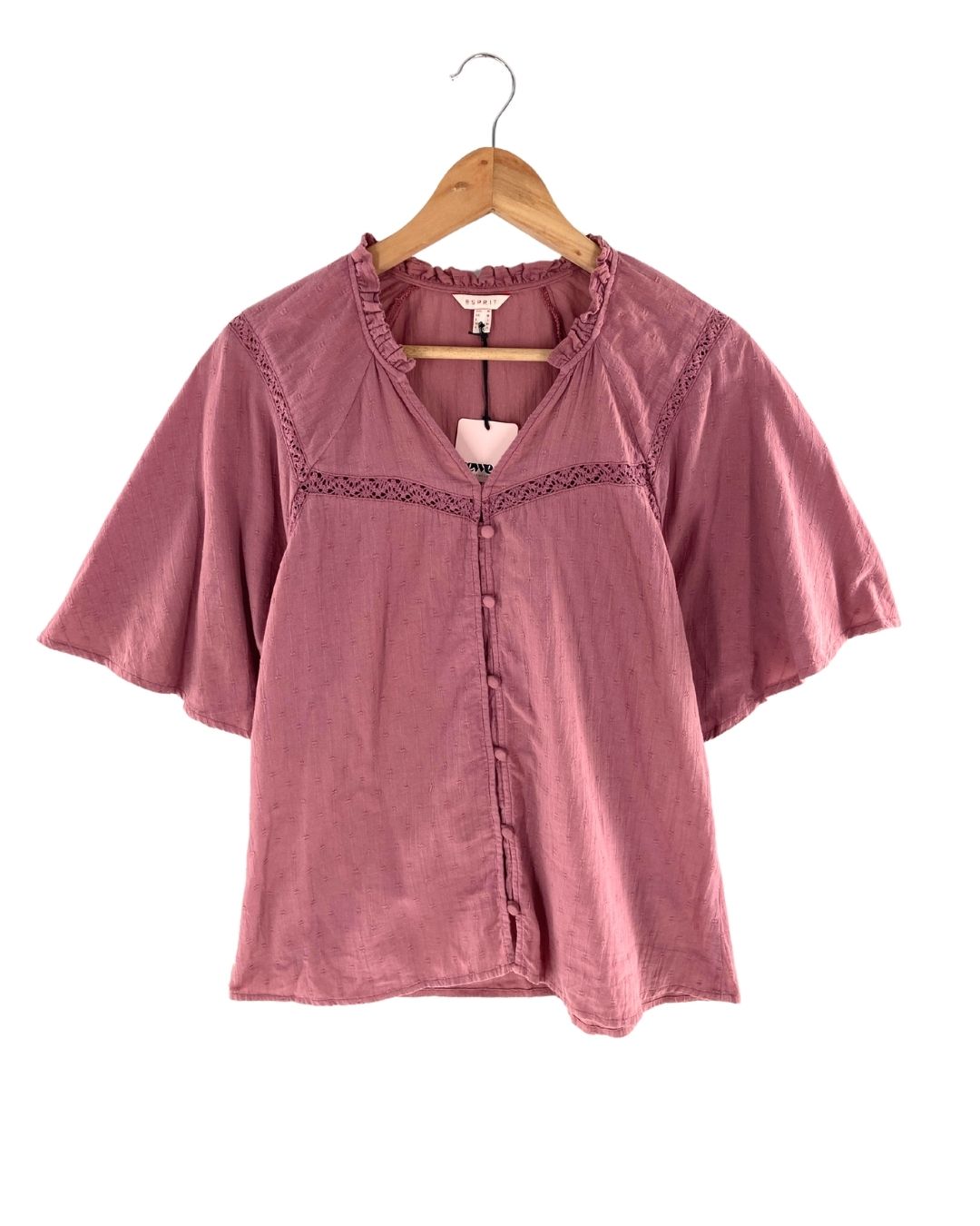 Blusa manga corta con textura