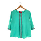 Blusa manga 3/4 con textura