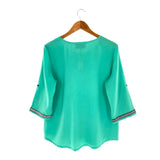 Blusa manga 3/4 con textura
